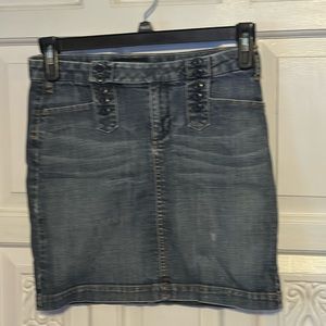 Banana Republic Y2K Button Detail Denim Mini Skirt Size 0